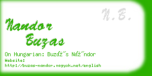 nandor buzas business card